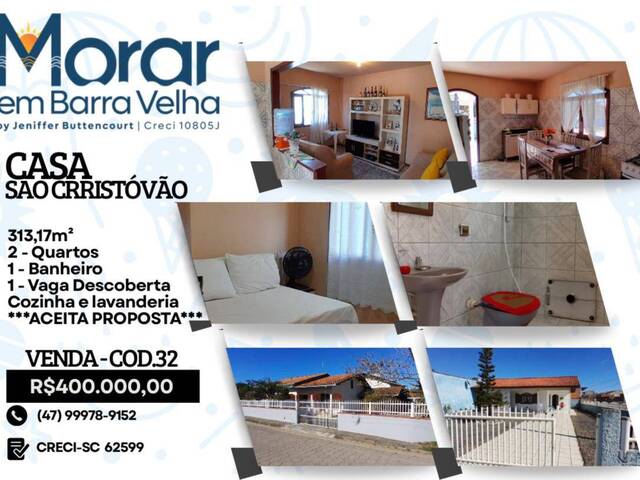 #32c - Casa para Venda em Barra Velha - SC - 1