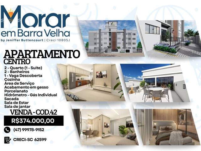 #42 - Apartamento para Venda em Barra Velha - SC - 1