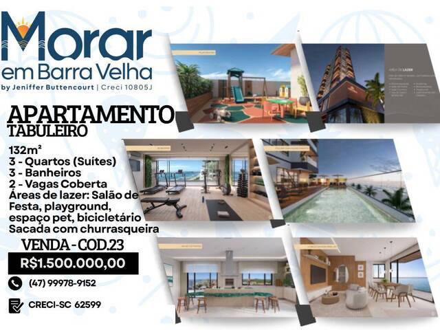 #23 - Apartamento para Venda em Barra Velha - SC - 1