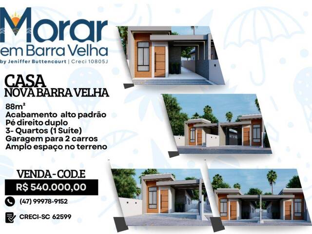 #E - Casa para Venda em Barra Velha - SC - 1