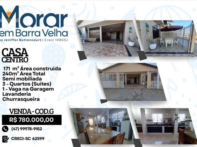 #G - Casa para Venda em Barra Velha - SC - 1